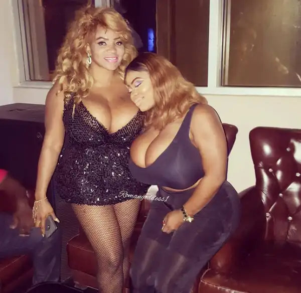 Busty Lagos Babe, Romangoddess, Finally Meets Cossy Orjiakor (Photos)